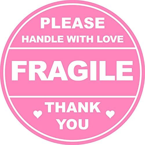 2 inch 150PCS Pink Fragile Handle with Love Labels Stickers Shipping Mailing Cartons Envelops Adh... | Amazon (US)