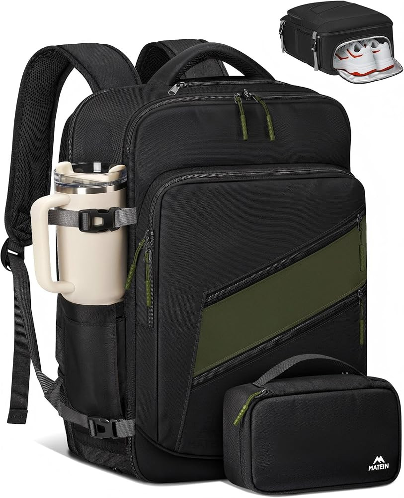 MATEIN Carryon Backpack for Travel with Tech Organizer, Lightweight Frontier Personal Item Bag wi... | Amazon (US)