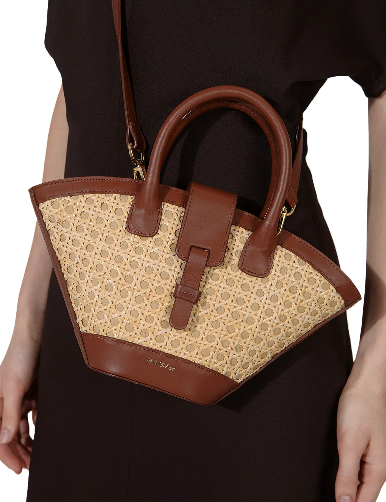 Bolso Mini Lumière Ratán & Chocolate Bag by PARIS/64 | PARIS/64