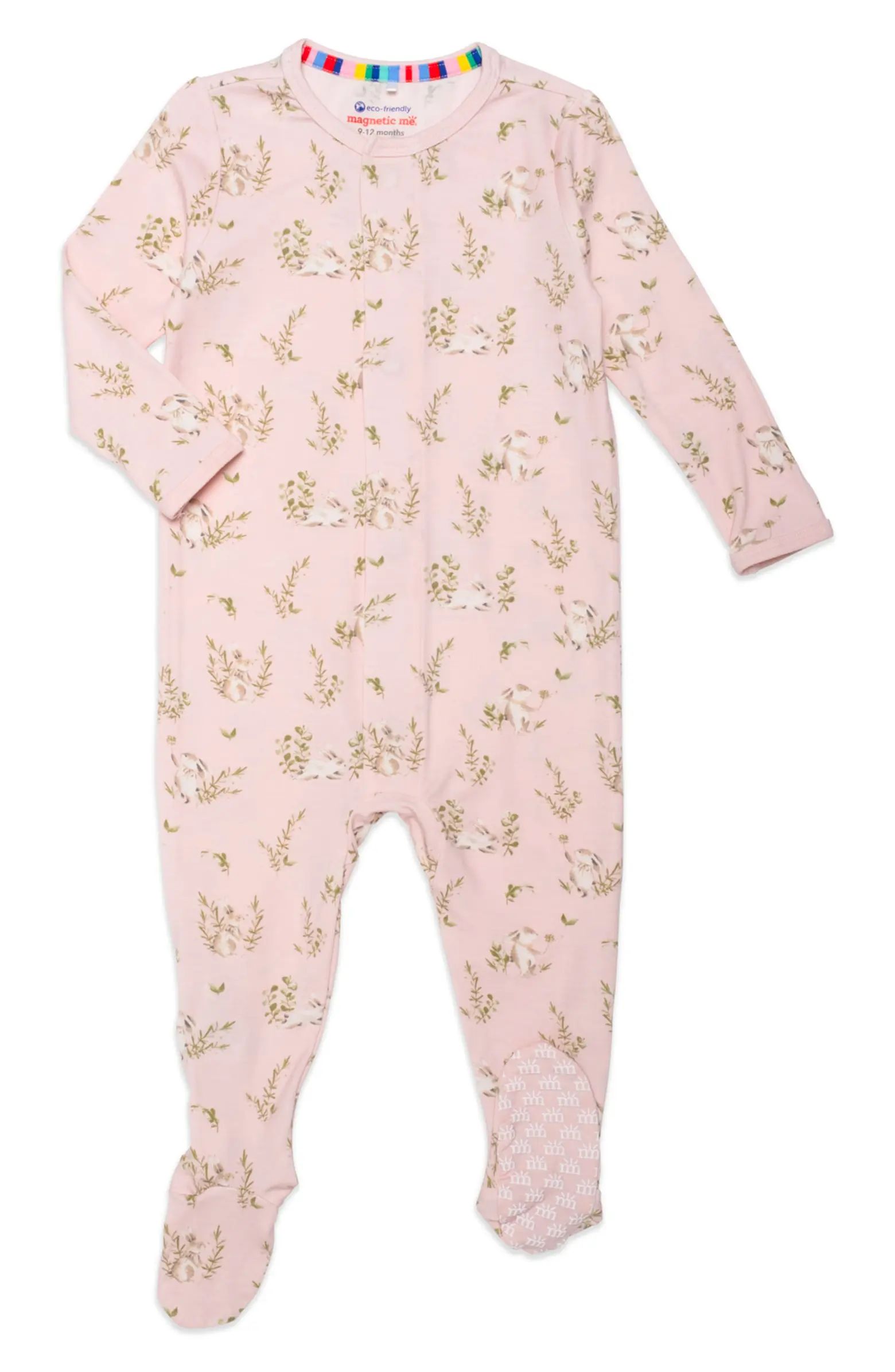 Hoppily Ever After Bunny Print Footie | Nordstrom