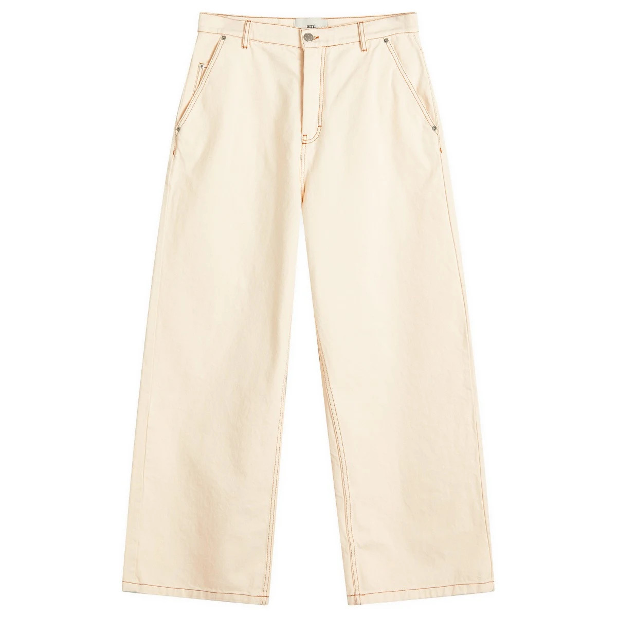 AMI Paris Men's Wide Fit Jeans in White Cream, Size 32"" | END. Clothing