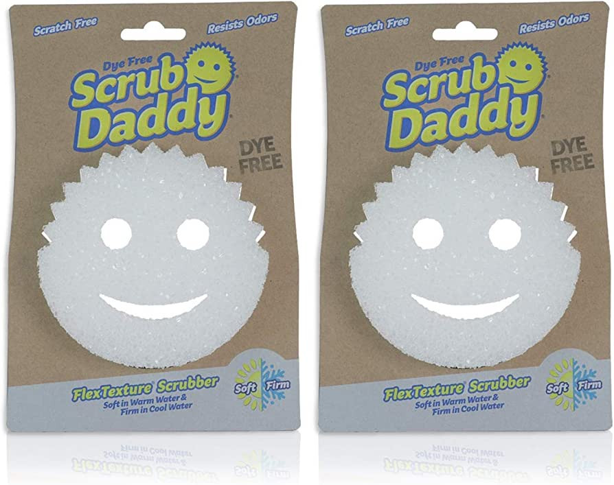 Scrub Daddy Sponge - Dye Free - Scratch-Free Scrubber for Dishes and Home, Odor Resistant, Soft i... | Amazon (US)