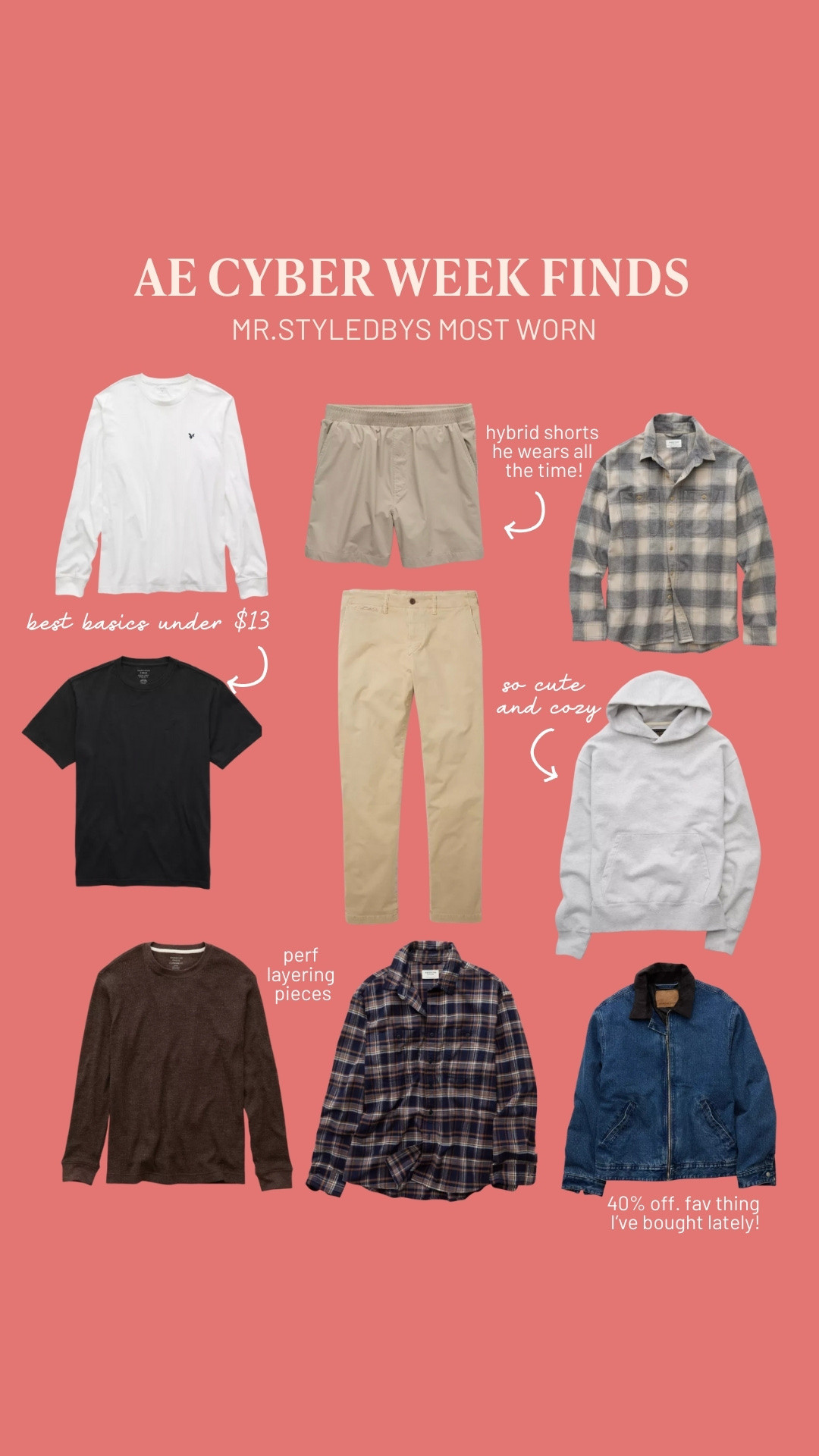 American Eagle cyber sale, American Eagle gifts for him. 40-50% off everything 🎄🩷

#LTKGiftGuide #LTKCyberWeek #LTKMens