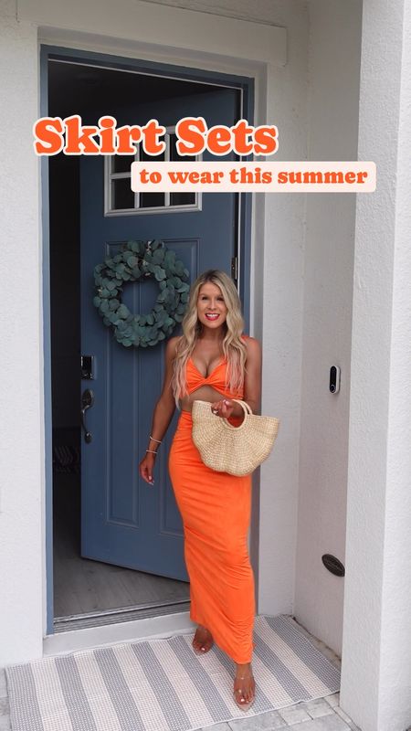 Skirt Sets 💃☀️ These vacation + summer two-piece matching sets are from Revolve ✨

I’m wearing an XS in the tangerine maxi skirt set. This tropical outfit comes as a set. It also is available in a teal color. The maxi skirt has a slit in the back and gathered material at the waist which flatters the waistline. 

I’m wearing an XS in the hot pink skirt set. The one shoulder top and wrap skirt have an adorable ruffle trim. The skirt has built-in shorts making it a skort! 

I’m wearing an XS in the pink and red skirt set. The one shoulder top and matching skirt have a rosette detail which is trending this season. The stretchy fabric on the skirt ruches which flatters the stomach area. This set comes in white, red, black, brown, and pink! 

Summer Outfits, Vacation Outfits, Matching Sets, Skirt Sets, Skirt Outfits, Resort wear, Summer Dress, Vacation Dress, Summer Trends, Petite Fashion, Two Piece Set, Summer Fashion, Revolve Haul, Date Night Outfit, Beach Outfit, Resort Style, Summer Set, Vacation Set, Revolve Outfit, Resort Outfit, hot pink set, hot pink skirt set, ruffle top, pink skirt, mini skirt, ruffle outfit, pink outfit, brunch outfit, vacation outfit, orange set, orange matching set, orange skirt set, maxi skirt set, orange skirt, orange maxi skirt, tropical outfit, red matching set, red set, red skirt set, red outfit, date night look, rosette outfit, rosette top, rosette skirt, short skirt, petite matching set, petite top, petite skirt, vacation skirt, red heels, pink heels, clear heels, straw bag, summer bag, beach bag, silver bag, designer look for less, crystal bag, pink bag, pink purse, revolve top, revolve skirt, revolve matching set, co-ord sets, coordinated sets 

#vacationoutfits #resortwear #vacationdress #summeroutfit #summerdress #revolvehaul #matchingset #skirt 

#LTKTravel #LTKSeasonal #LTKStyleTip