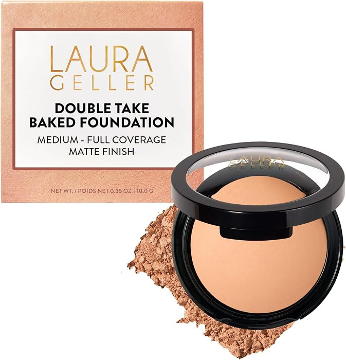 LAURA GELLER NEW YORK Baked Double Take Powder Foundation \u2013 Longwear Buildable Medium to Ful... | Amazon (US)