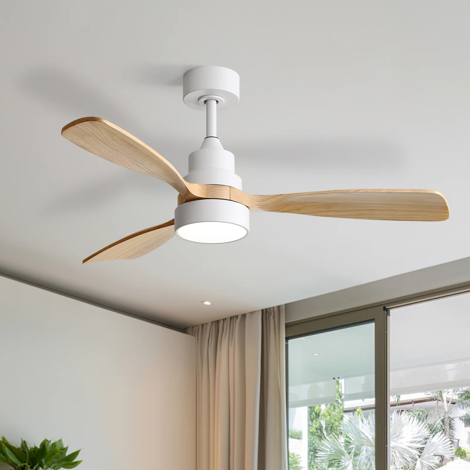 48" Nicola 3 - Blade Modern Ceiling Fan with Remote Control and Light Kit | Wayfair North America