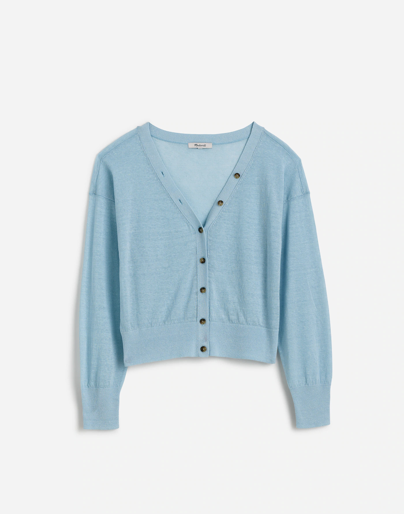 Linen-Blend V-Neck Cardigan | Madewell