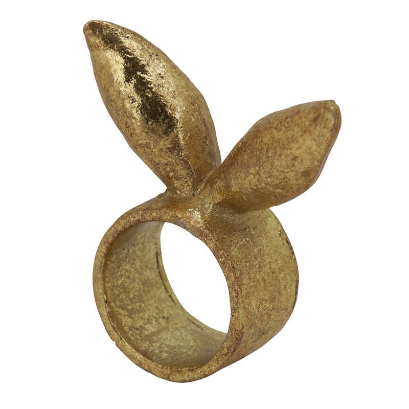 Saro Lifestyle Bunny Ears Napkin Ring, Gold (Set of 4) | Target