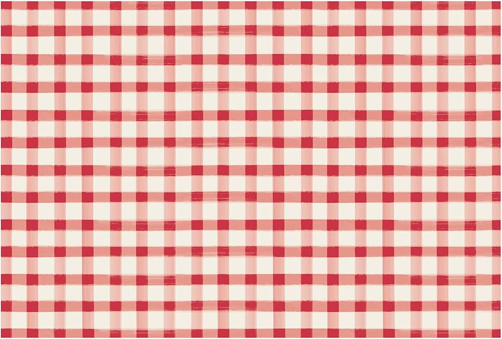 Paper Placemats for Dining Table - Red White Buffalo Check Plaid Pattern Place Mats for Parties -... | Amazon (US)