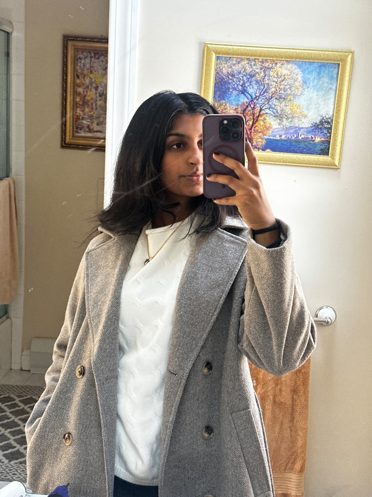 Winter outfit ❄️☃️ loving this winter coat to throw over any outfit! 

Warm, cold weather, trench coat, sweater, womens outfit, winter fashion

#LTKSeasonal #LTKFindsUnder100