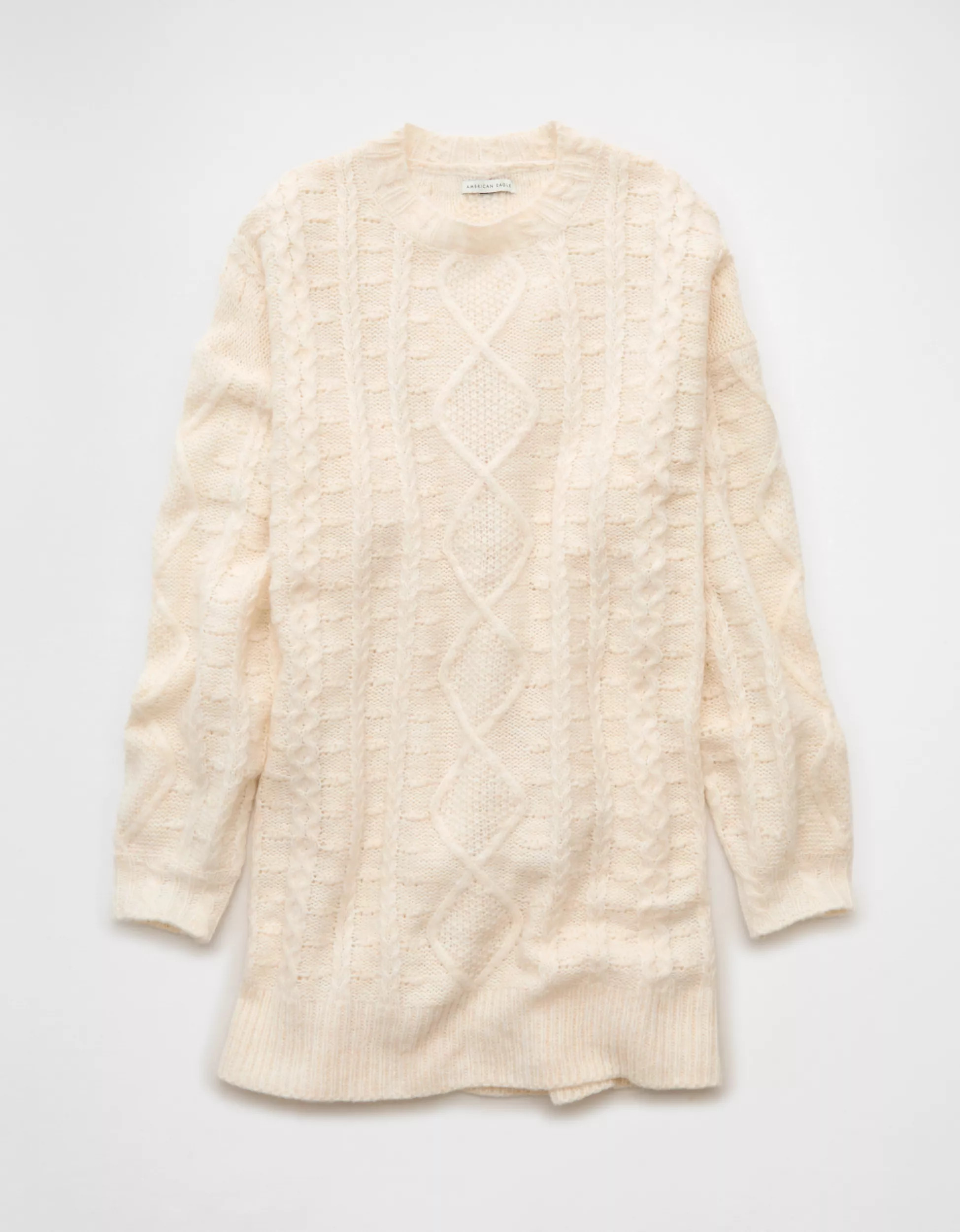 AE Oversized Cable Knit Sweater Dress | American Eagle Outfitters (US & CA)