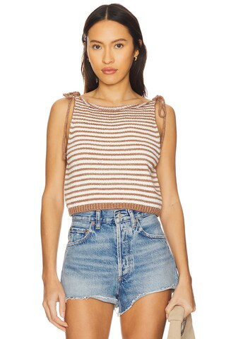 Free People Claire Tank in White Praline Combo from Revolve.com | Revolve Clothing (Global)