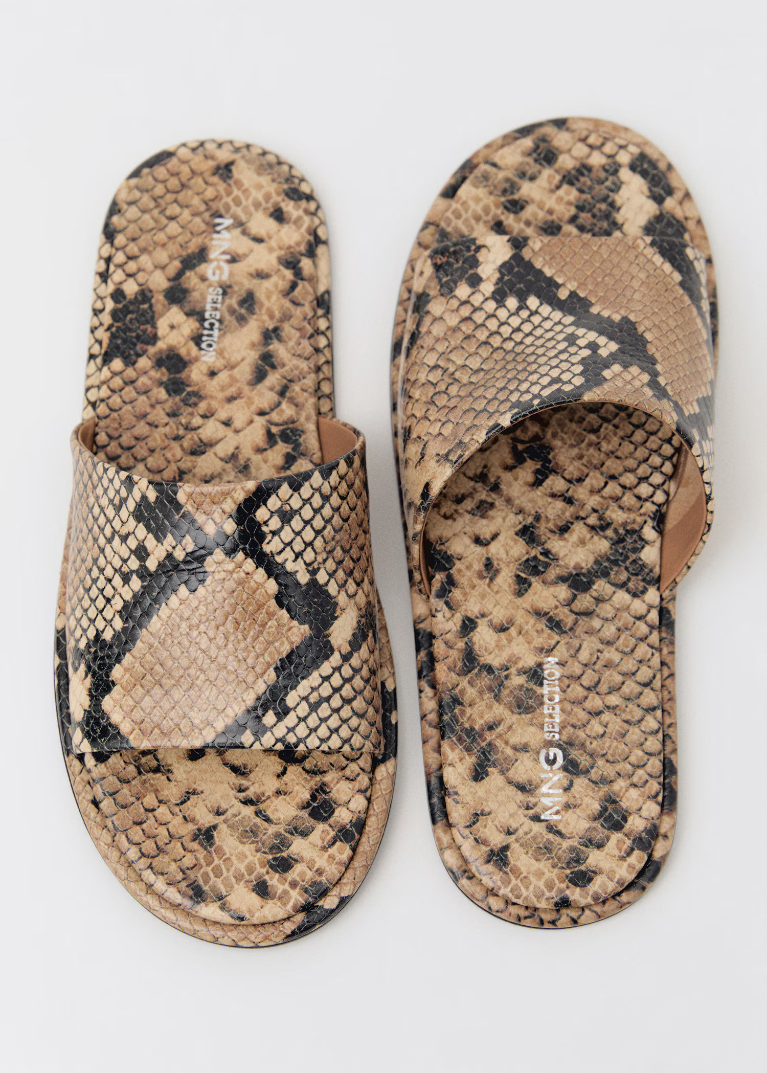 Animal-print leather sandals - Women | MANGO USA | Mango (US/MX/AU)