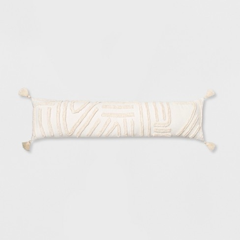 Chenille Embroidered Bed Lumbar Pillow Cream - Opalhouse™ | Target