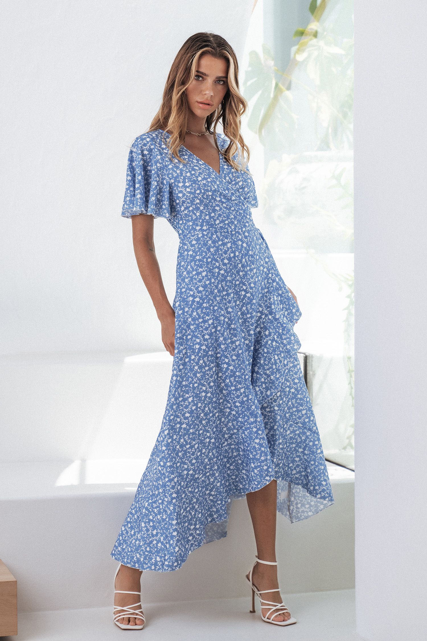 Summer Passion Ditsy Floral Wrap Maxi Dress | Cupshe US