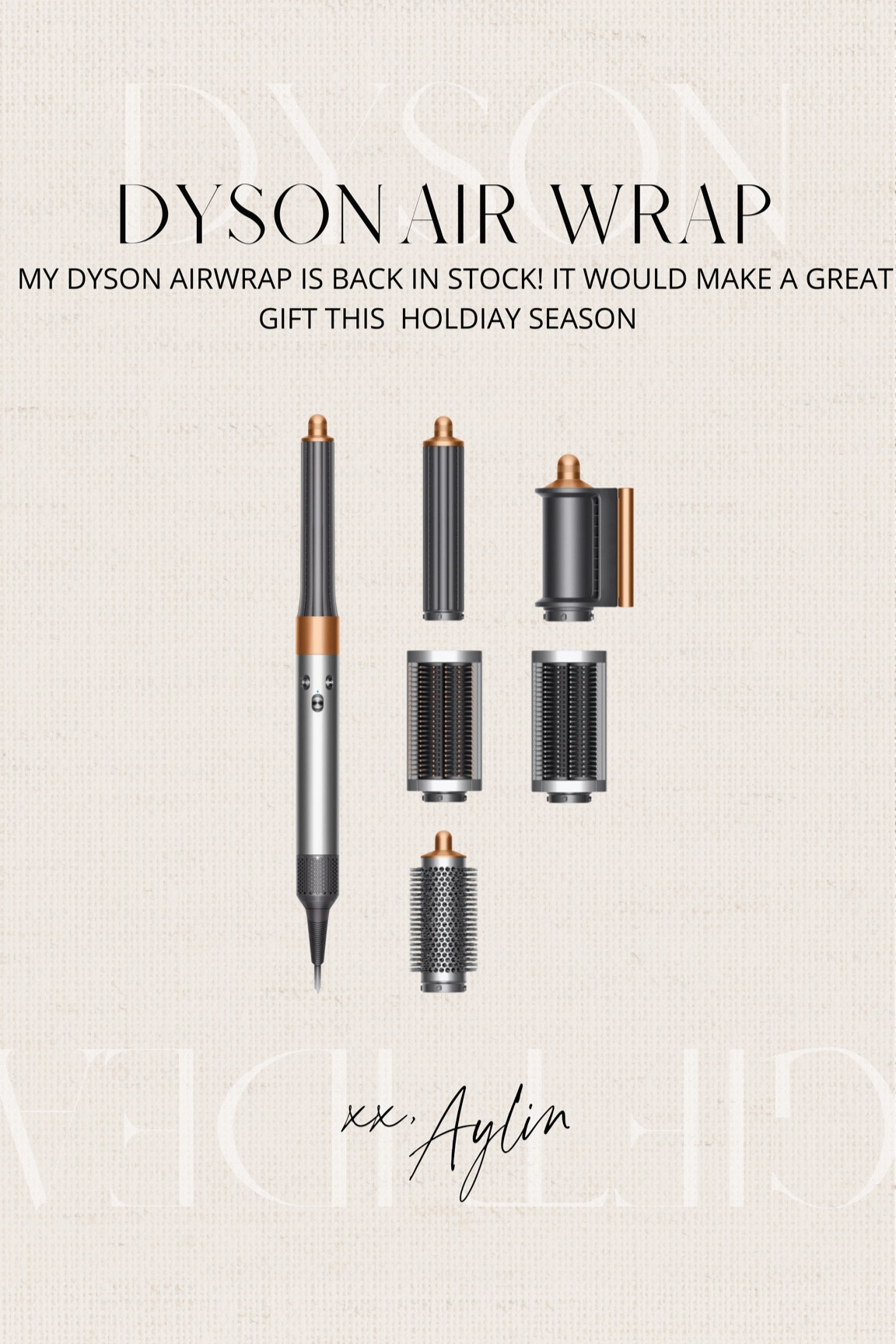 Would make a great gift this holiday season! Dyson air wrap, hair care, back in stock, StylinByAylin 

#LTKbeauty #LTKGiftGuide