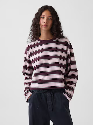 Knit Oversized Crop T-Shirt | Gap (US)