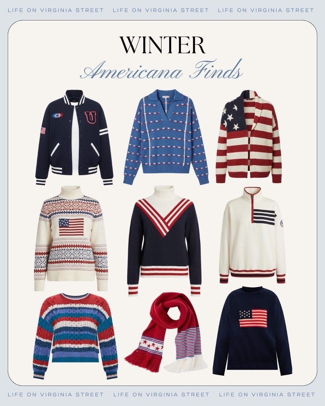 Winter Americana Finds 🙌🏻🙌🏻

Winter sweaters, Americana, American flag, winter fashion 

#LTKFindsUnder100 #LTKSeasonal #LTKootd

#LTKSeasonal #LTKootd