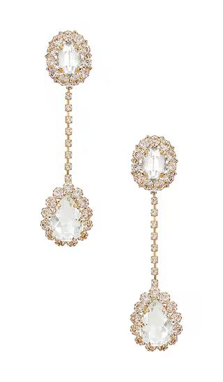 Crystal Drop Earrings in Gold | Revolve Clothing (Global)