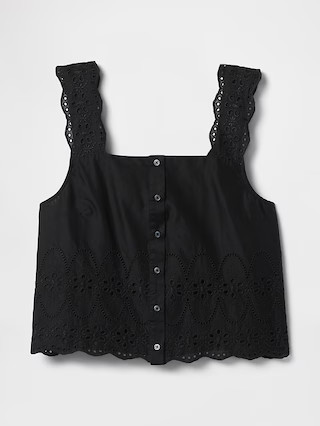Eyelet Apron Top | Gap Factory