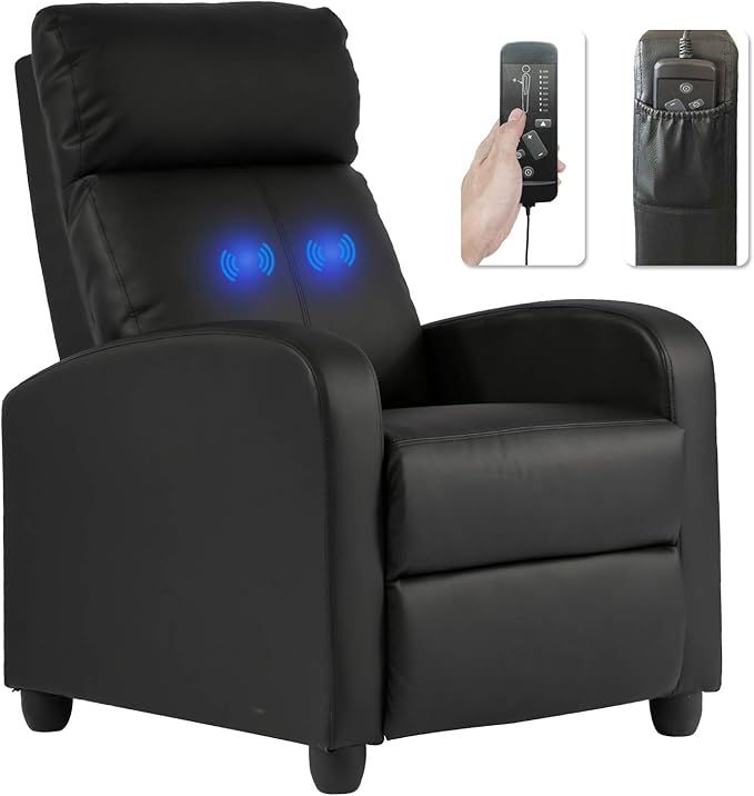Recliner Chair for Living Room Massage Recliner Sofa Reading Chair Winback Single Sofa Home Theat... | Amazon (US)