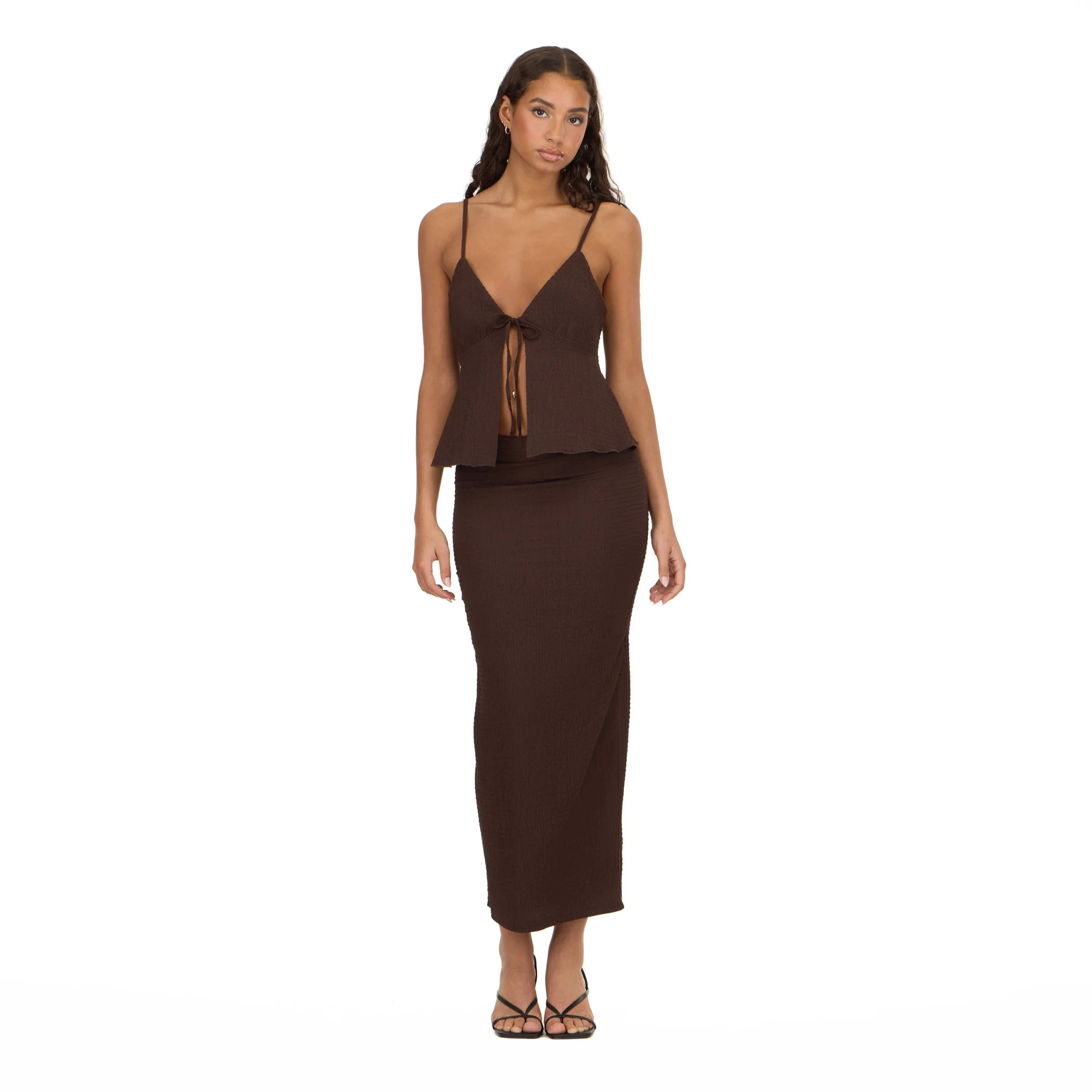 Forever 21 Women's Tank Top with Tie Front and Maxi Skirt Set - Walmart.com | Walmart (US)