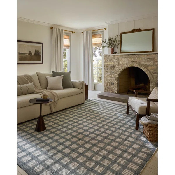 Boman Blue / Ivory Area Rug | Wayfair North America