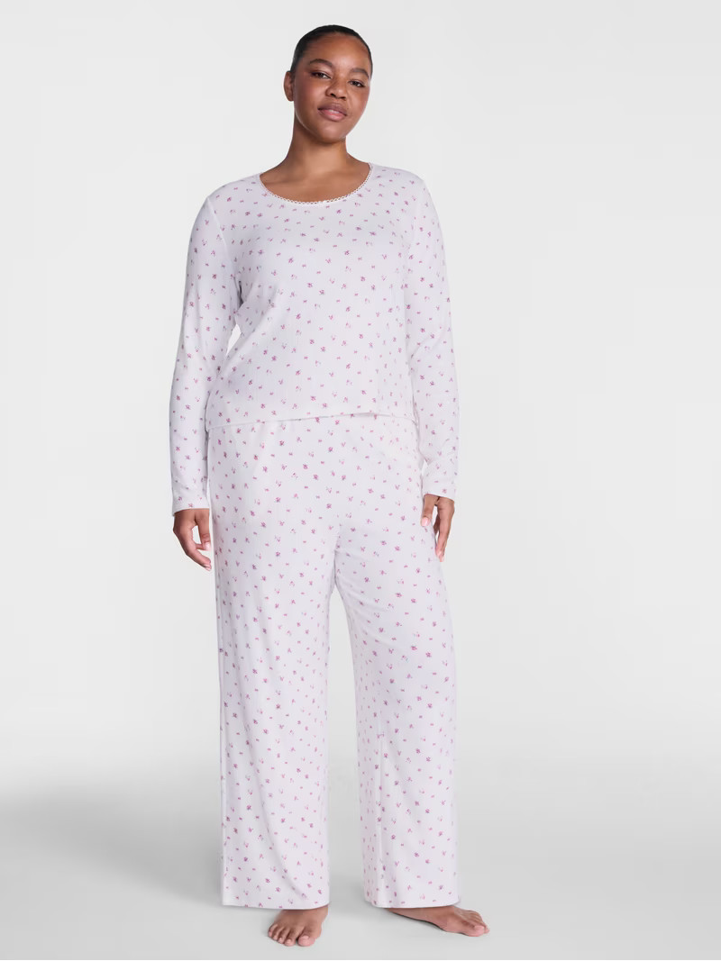Joyspun Women\u2019s Pointelle Sleep Top Sizes XS-2X | Walmart (US)
