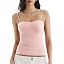 Built in Bra Tank Tops for Women, Double Lined Padded Cami Scoop Neck Spaghetti Straps Basic Summ... | Amazon (US)