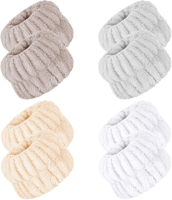 8 Pcs Face Washing Wristbands Microfiber Wrist Wash Towel Band Wristbands for Washing Face Absorb... | Amazon (US)