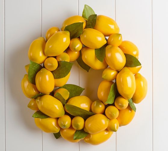 Faux Mini Lemon Wreath | Pottery Barn (US)