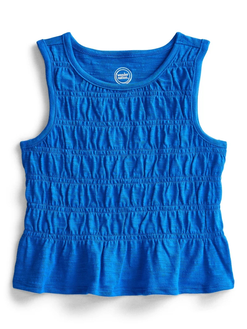Wonder Nation Girls Flounce Top, Sizes 4-18 | Walmart (US)