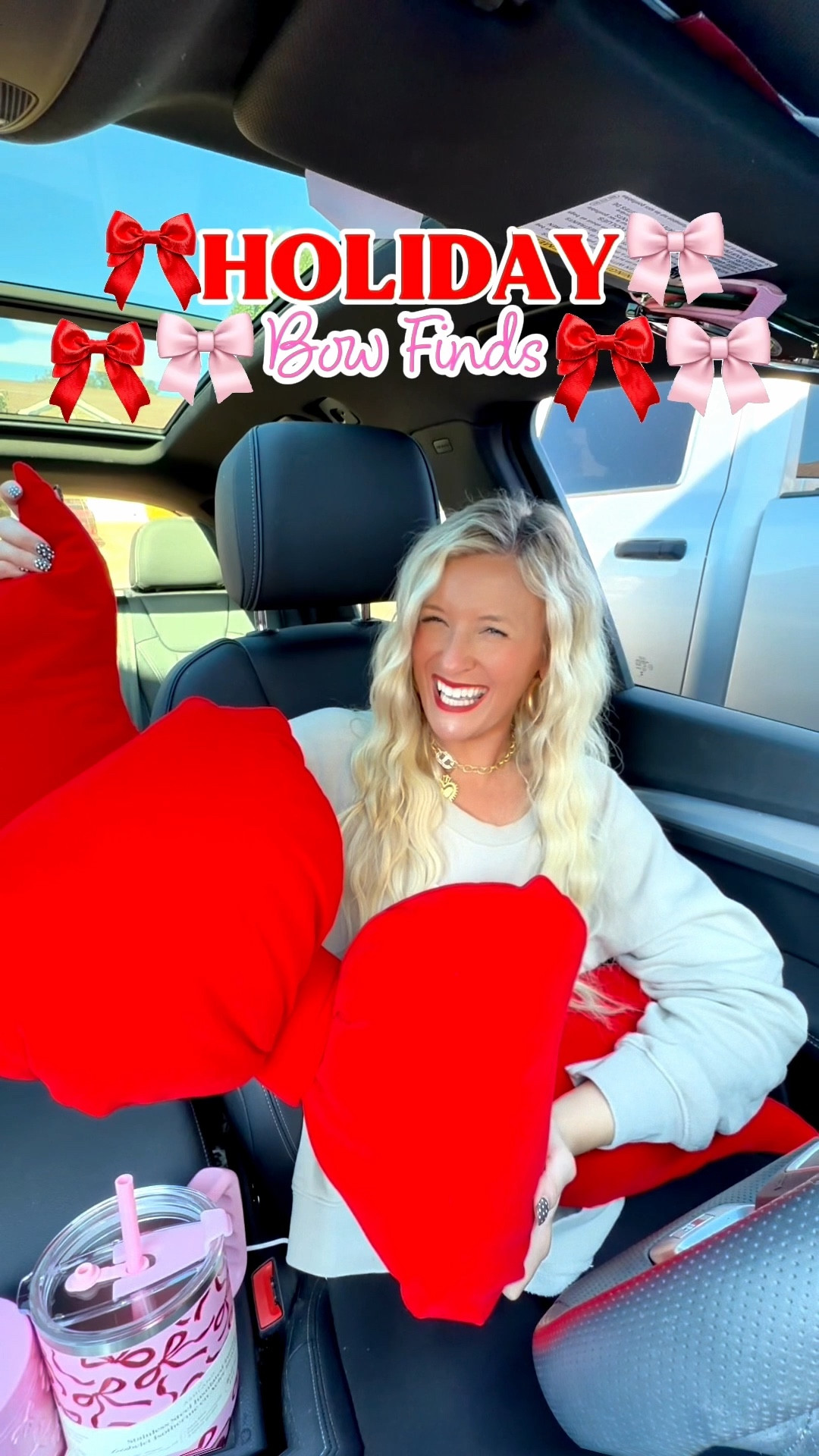 Holiday bow finds! ♥️🎀 This giant red bow velvet pillow is a Christmas must! 

#LTKFindsUnder100 #LTKFindsUnder50 #LTKSeasonal