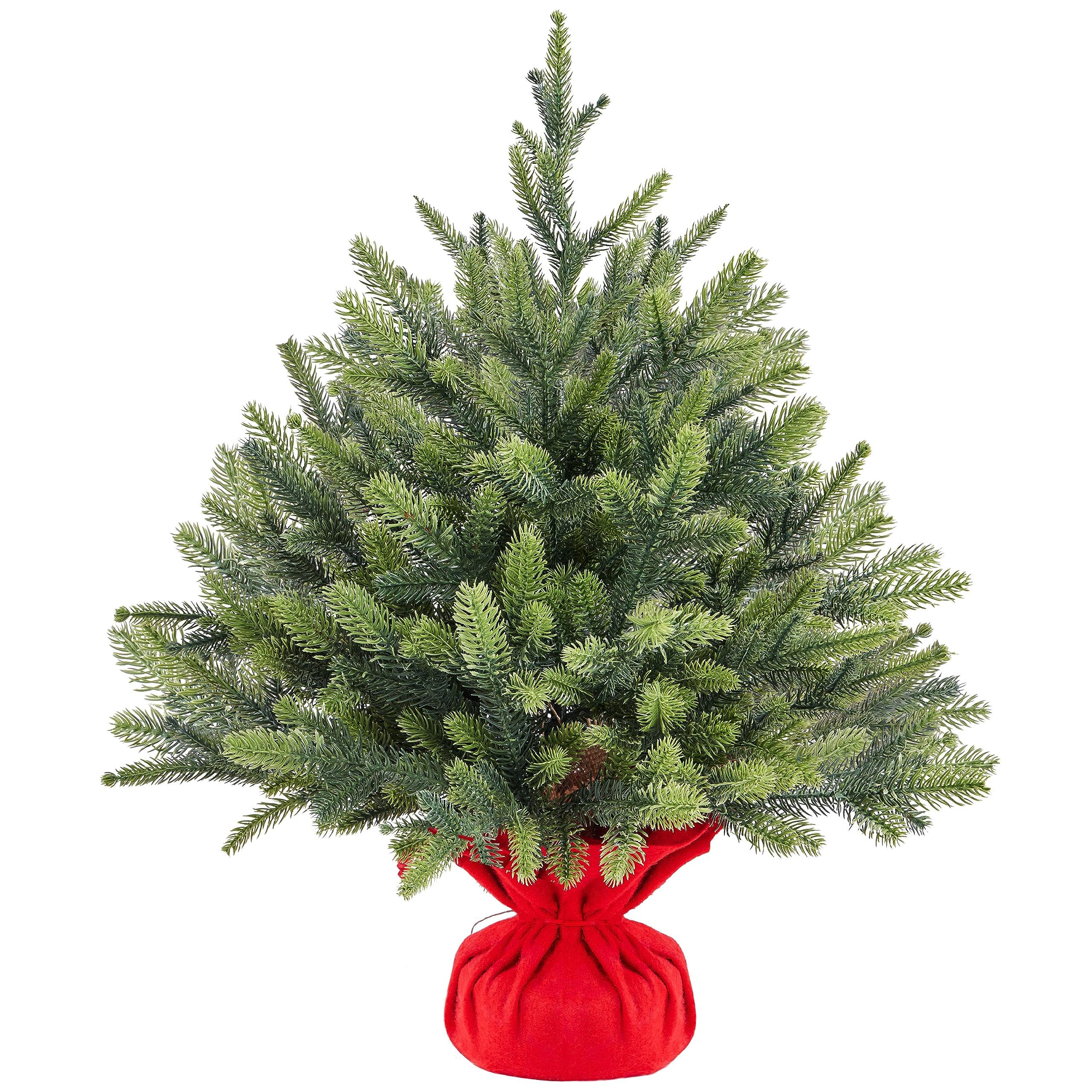 Yaheetech 3ft/91cm Mini Artificial Christmas Tree, Tabletop Xmas Tree with Stable Cement Base Hol... | Amazon (UK)
