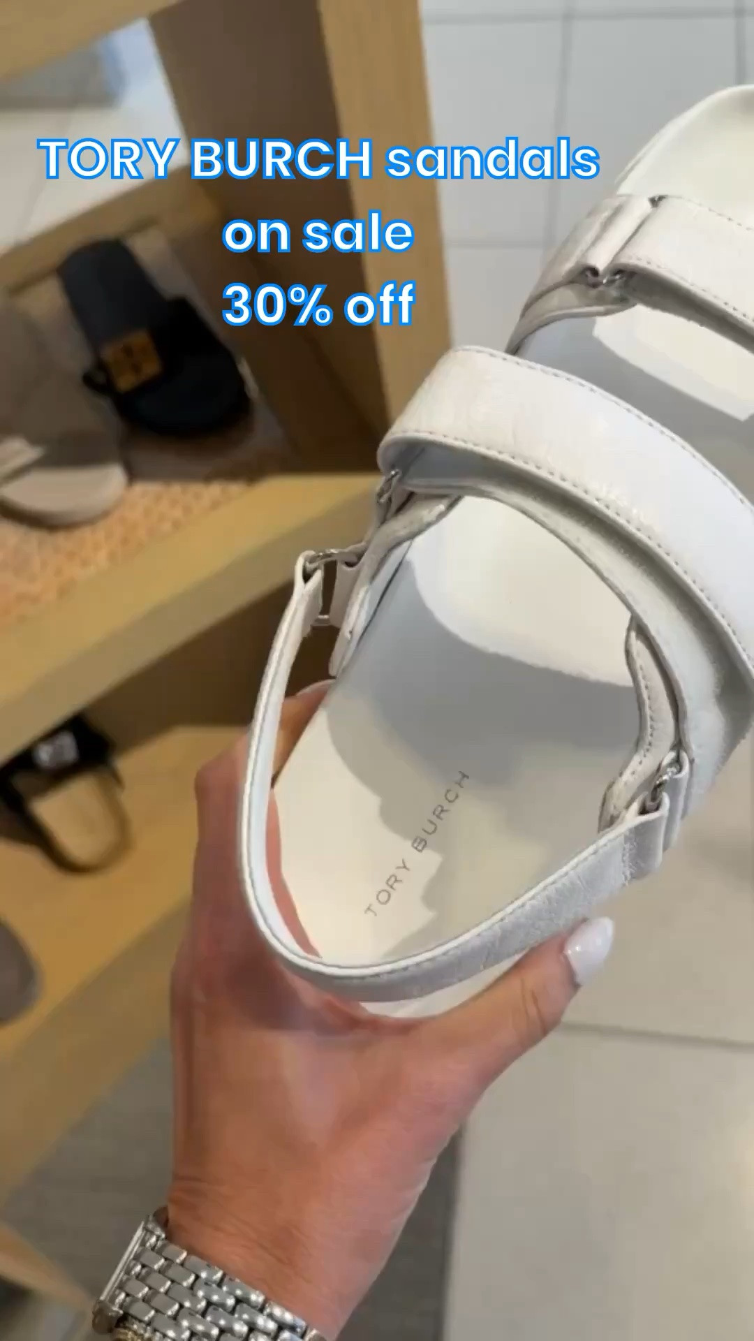 Tory Burch Kira sandals 30% off, white sandals, chunky sandals.

#LTKSaleAlert