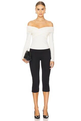 Line & Dot Towne Off Shoulder Top in Ivory from Revolve.com | Revolve Clothing (Global)