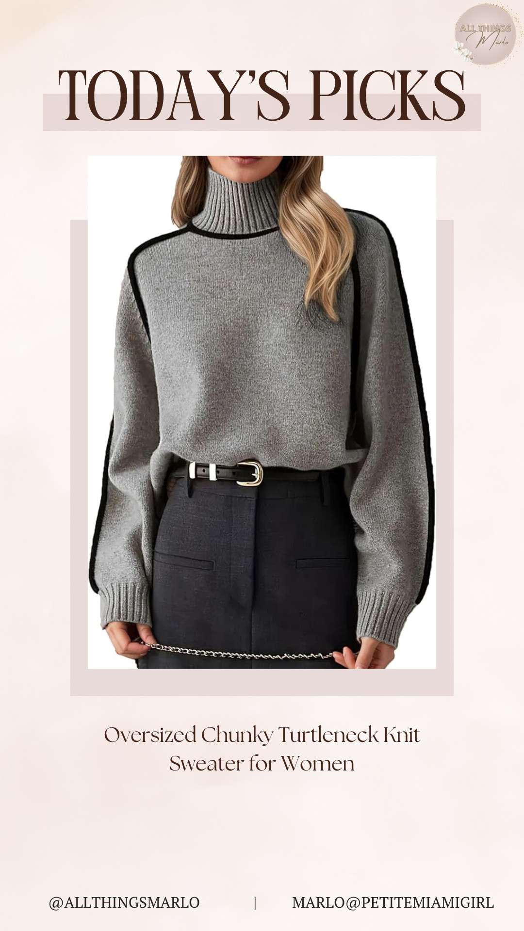 Oversized Chunky Turtleneck Knit Sweater for Women 

 #LTKootd #LTKSeasonal #LTKTravel