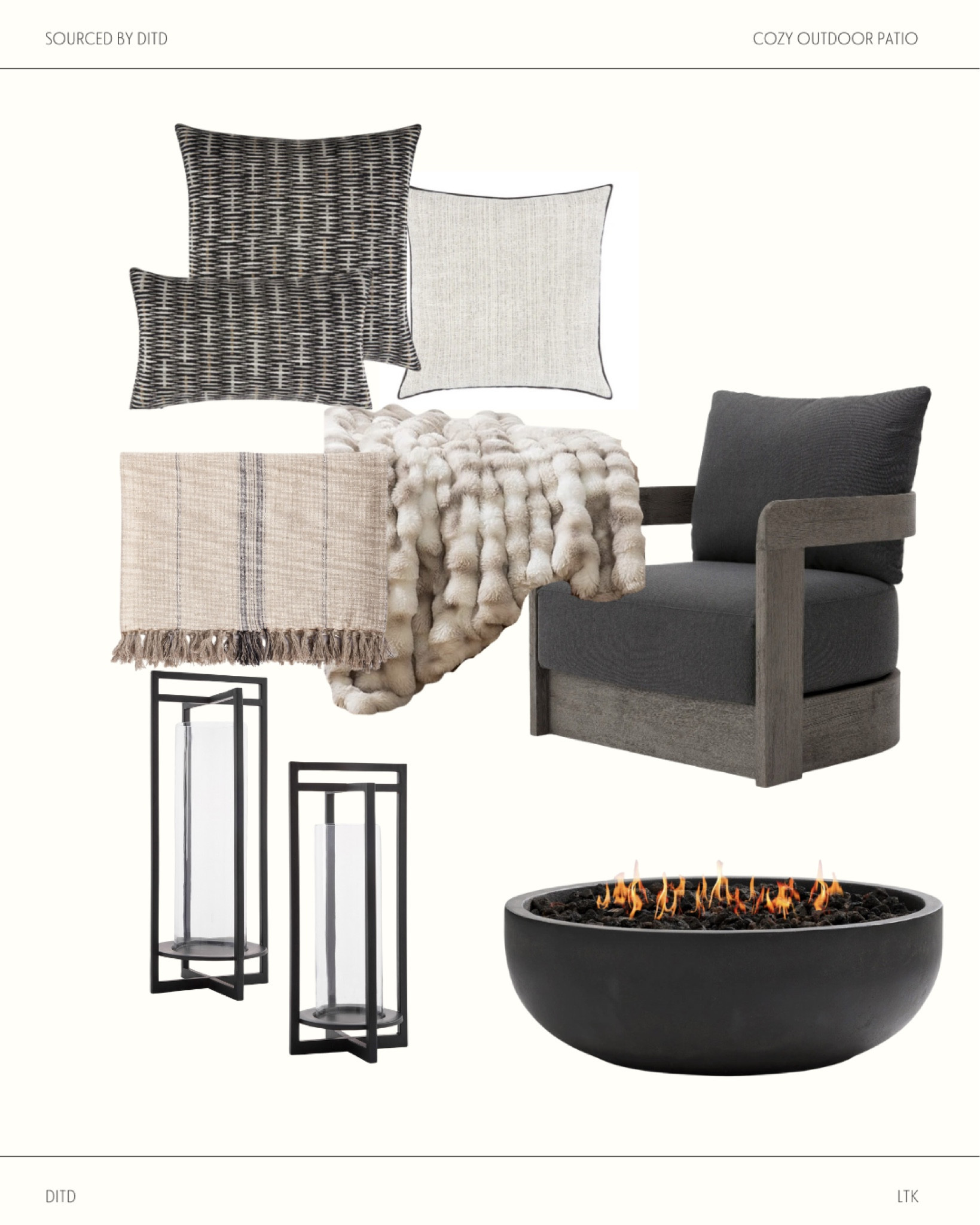 Sharing a few favorite finds for a cozy outdoor space!

Outdoor chairs
Fire pit
Lanterns
Throw pillows
Throw blankets 


#LTKSeasonal #LTKHome #LTKFamily