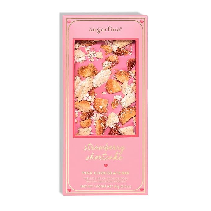 Sugarfina Valentine's Day Strawberry Shortcake Pink Chocolate Bar | Amazon (US)
