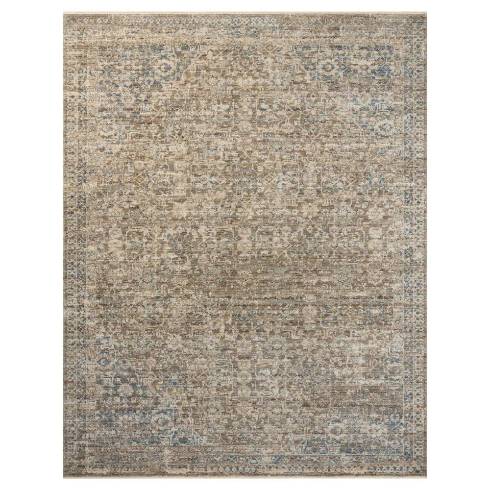 Hestia Global Bazaar Earth Brown Vintage Patterned Rug - 8'x10' | Kathy Kuo Home