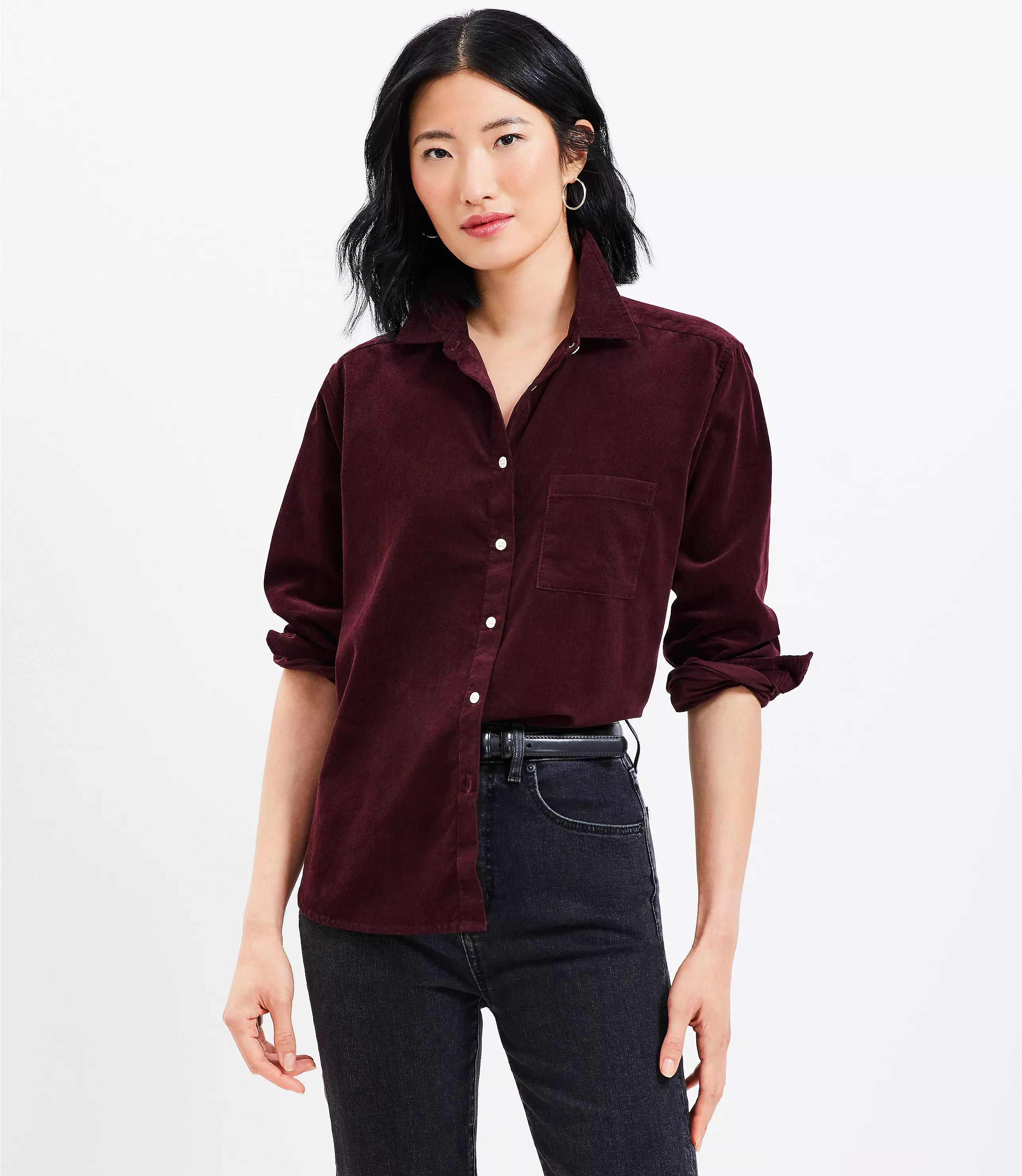 Corduroy Relaxed Everyday Shirt | LOFT