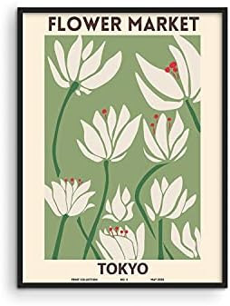 Haus and Hues Flower Market Poster Botanical Decor - Flower Wall Art, Flower Poster Vintage & Flower | Amazon (US)