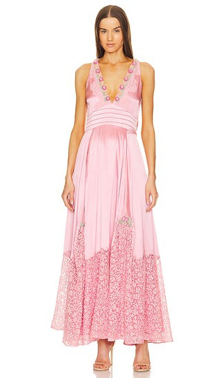 Mirette Gown in Powder Pink | Revolve Clothing (Global)