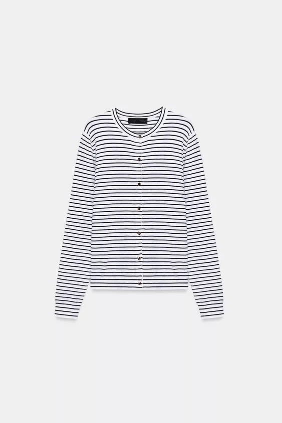 GESTREIFTE STRICKJACKE | Zara US