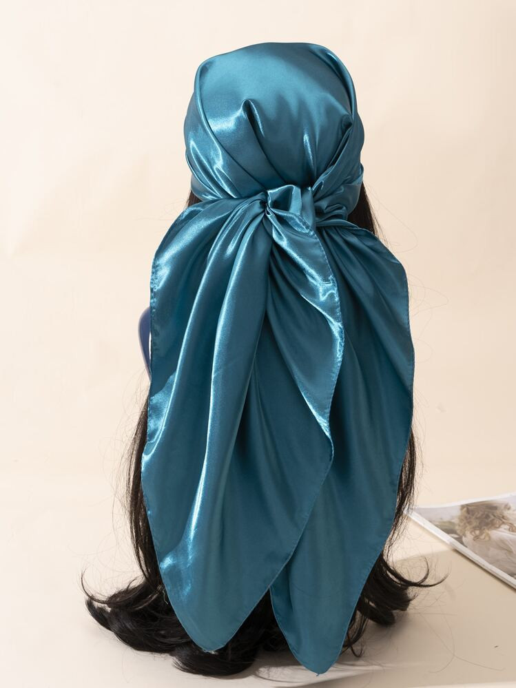 1pc Solid Minimalist Bandana Fashionable Neckerchief Silky Square Scarf For Daily Life Bandana,Ha... | SHEIN