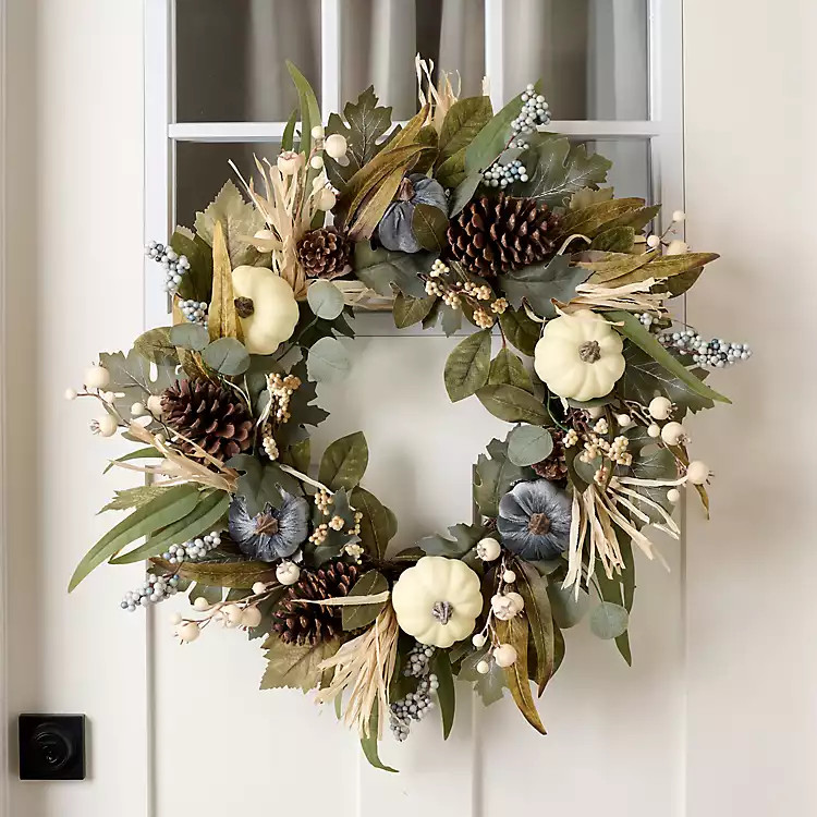 Velvet Pumpkin Berry 26 in. Fall Wreath | Kirklands