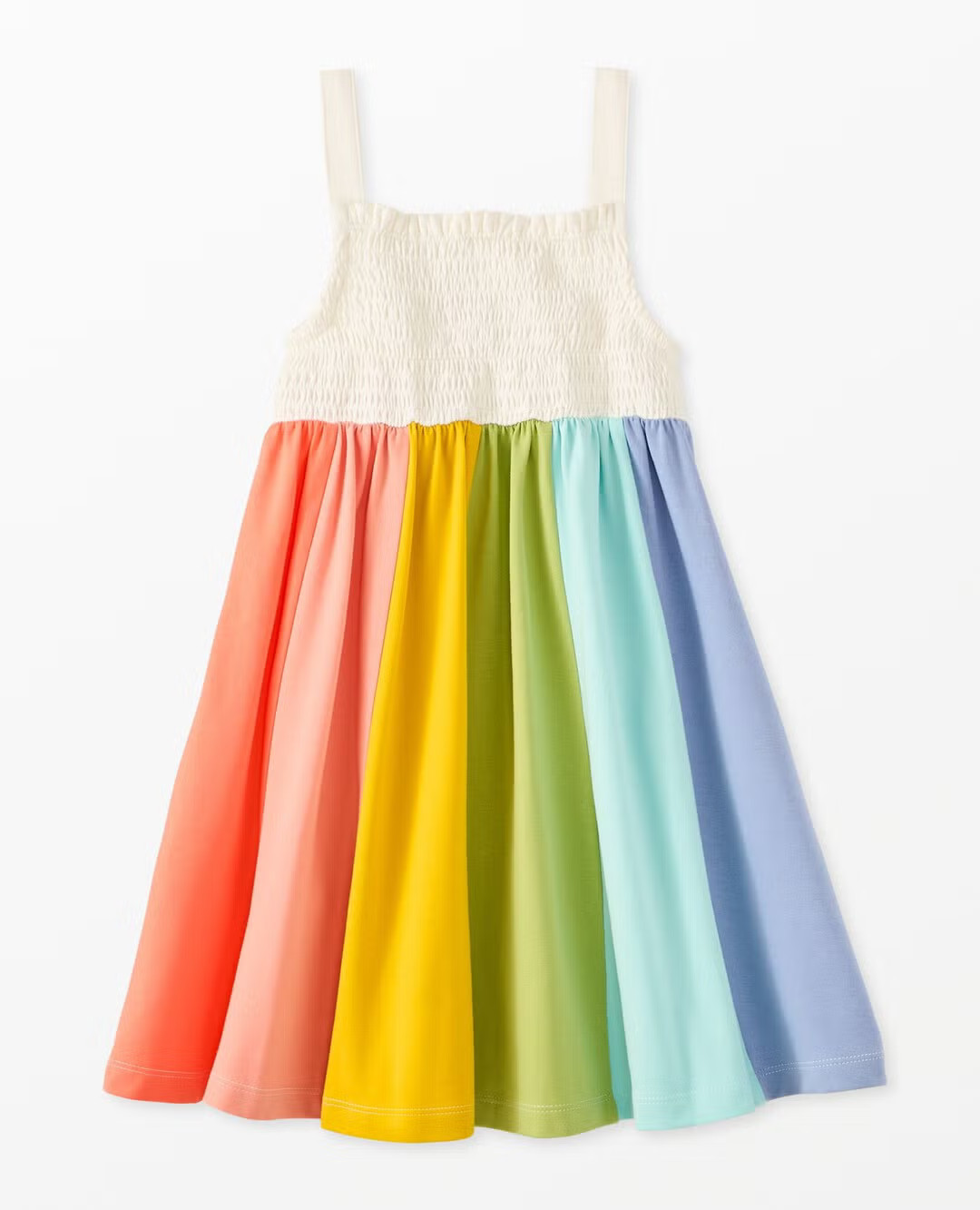 Sleeveless Smocked Rainbow Paneled Dress with Pockets | Hanna Andersson