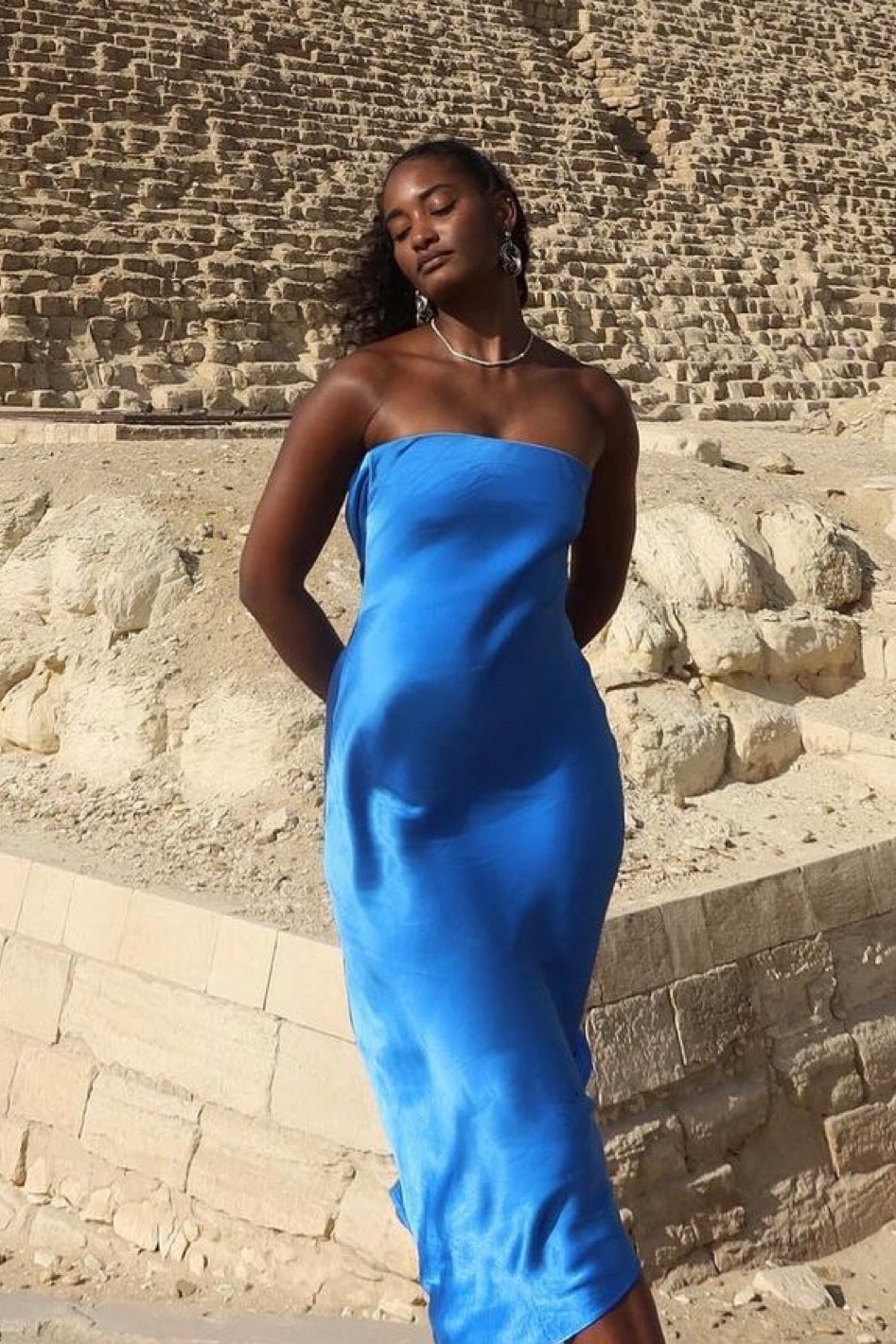This blue dress by the pyramids brought all the drama I needed.

#straplessdress #blue #summer #wedddingguest 

#LTKstyletip #LTKtravel