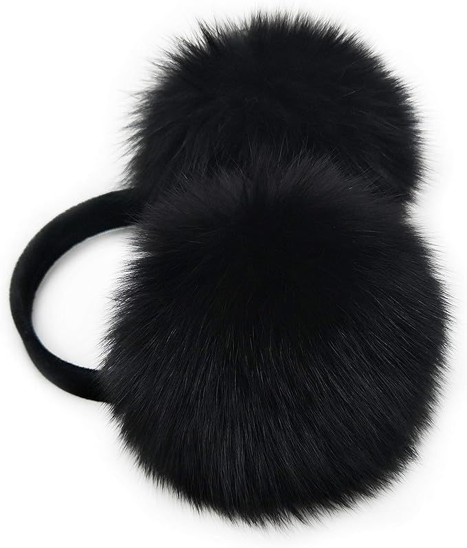 HIMA 100% Real Fox Fur Winter Earmuff, Made in US | Amazon (US)