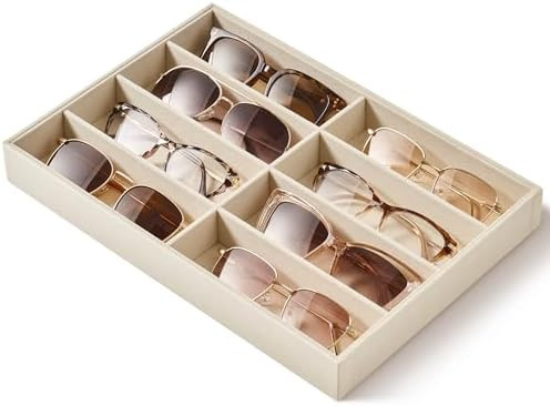 pickpiff Drawer Sunglass Organizer & Display Tray: 1 Pcs 8 Grids Velvet Scratch-Free Eyeglasses C... | Amazon (US)